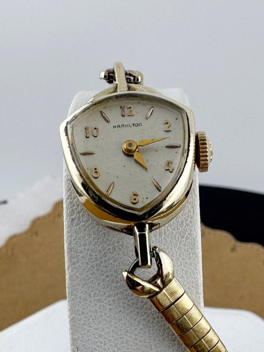 Vintage 1950's Lady Hamilton Watch 10K GF with Triangular Case